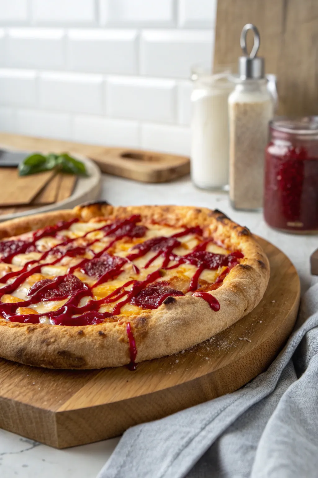 Add a bold twist to your favorite slice with a delectable chamoy drizzle!