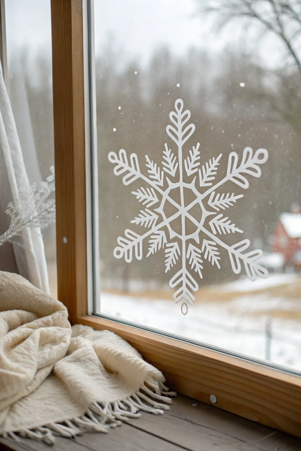 Add a touch of winter magic to your windows with handcrafted snowflake clings!
