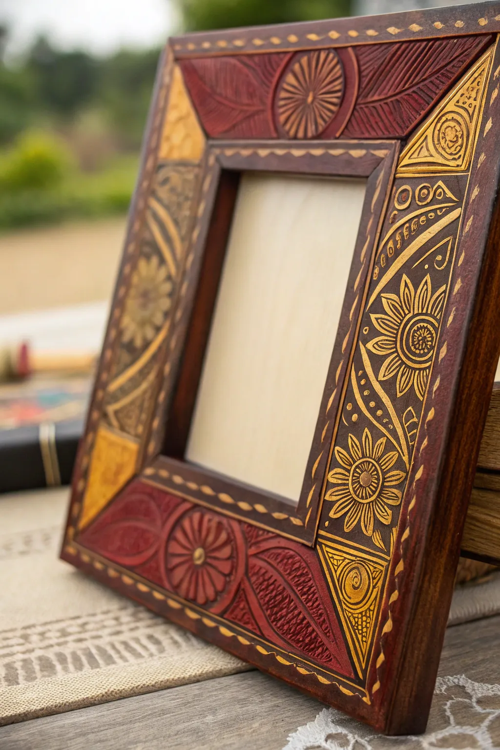 Capture timeless moments with the elegance of engraved wooden frames.