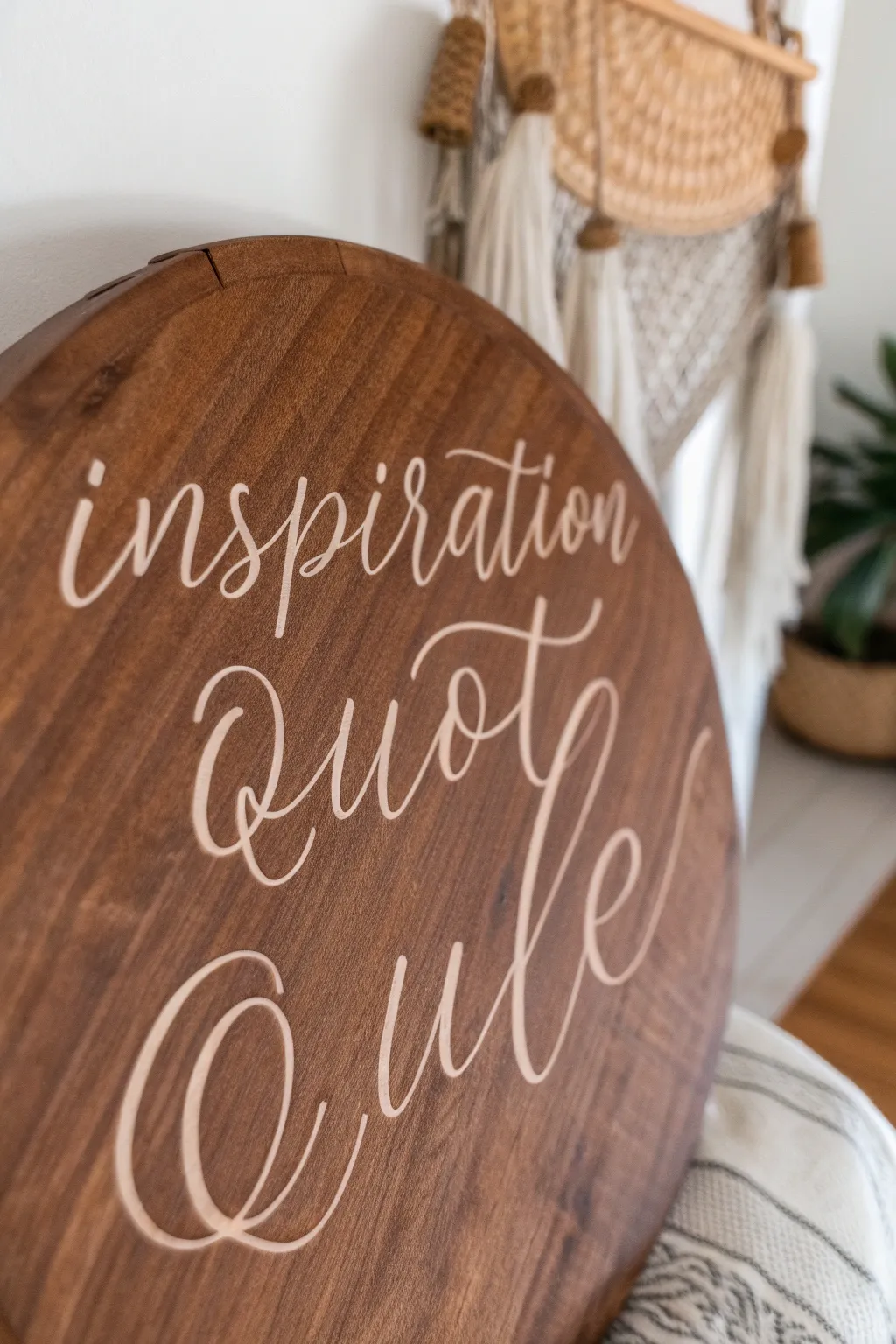 Let your space speak to you through the art of wood-engraved words.