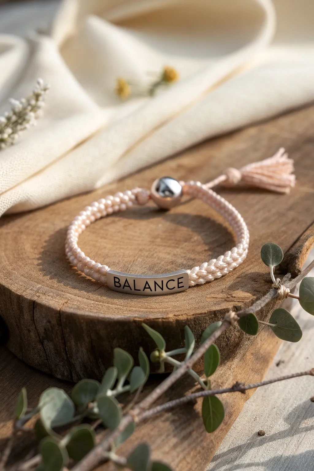 Embrace harmony with this 'BALANCE' bracelet, a gentle reminder to find peace and equilibrium in every moment.