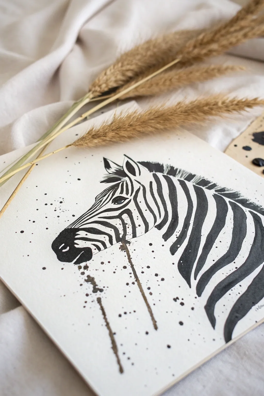 Unleash creativity with playful zebra stripe art - perfect for little artists!