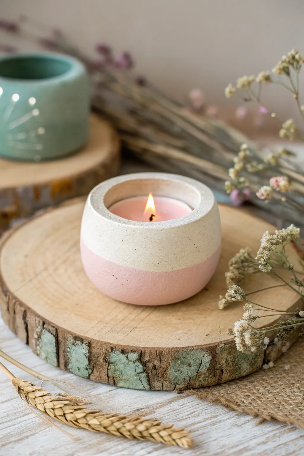 Illuminate your space with the gentle glow of handcrafted clay tea light holders.
