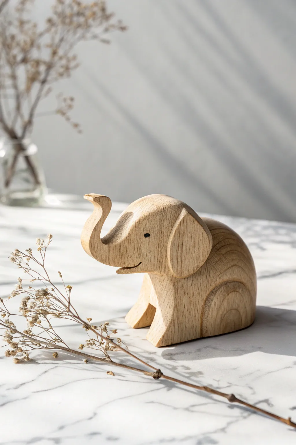 Charming Minimalism: A Touch of Whimsy with Quirky Elephant Decor