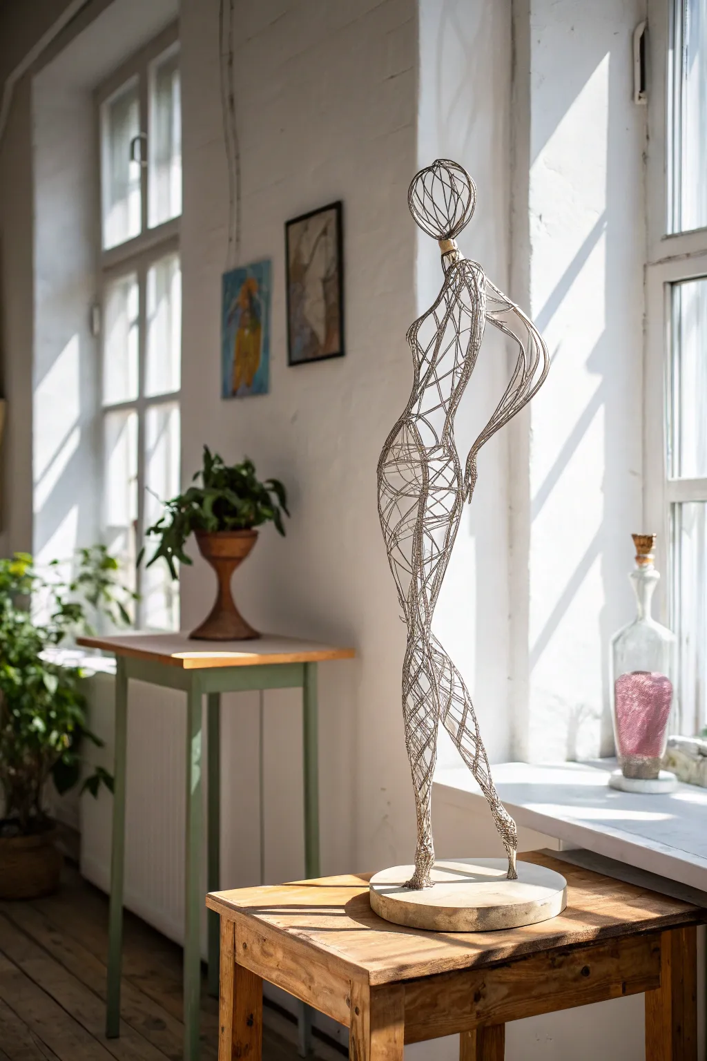 Explore the artistry of wire and stocking sculptures - where simplicity meets creativity.