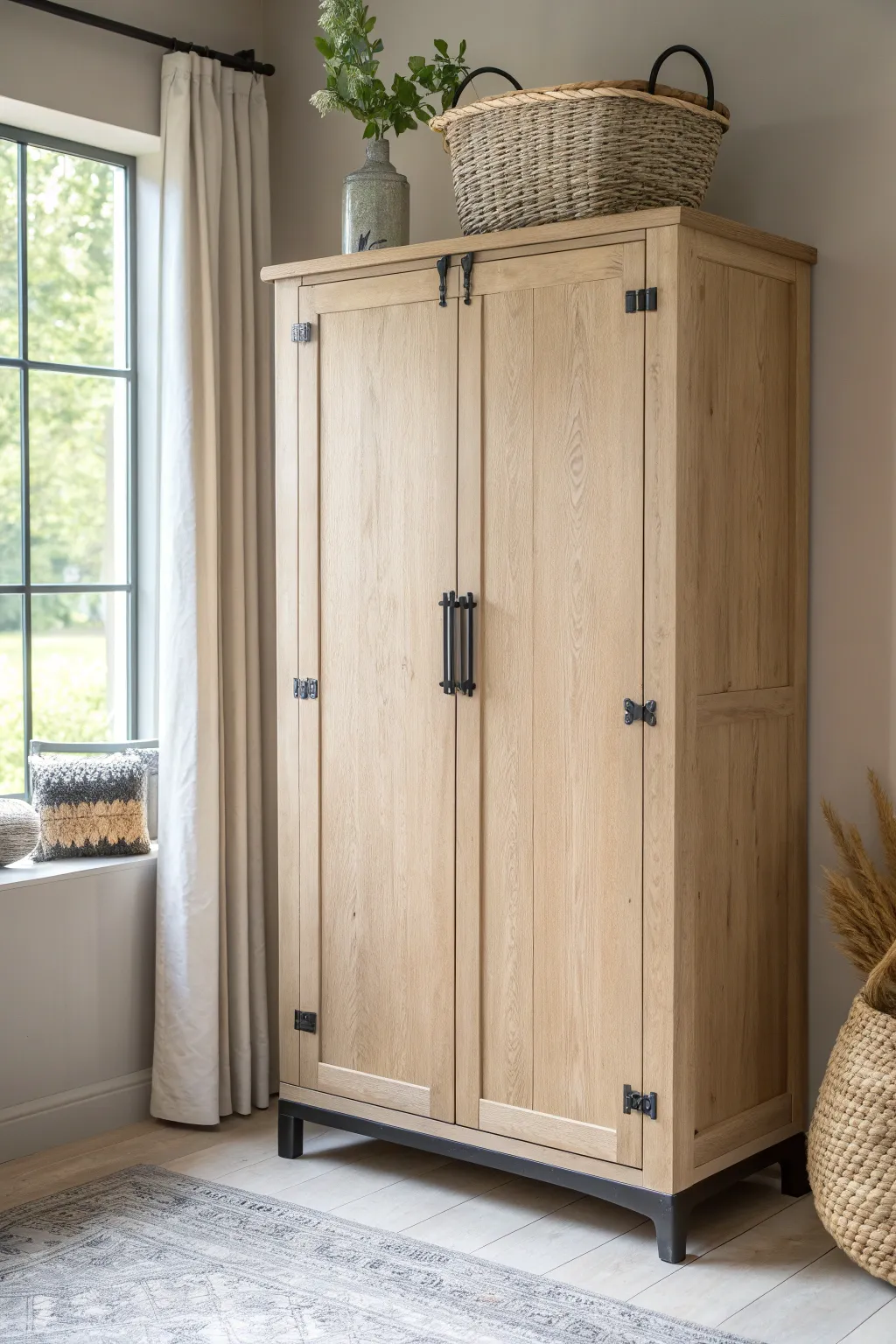 Transform your space with industrial elegance—meet the armoire that blends simplicity with rugged charm.
