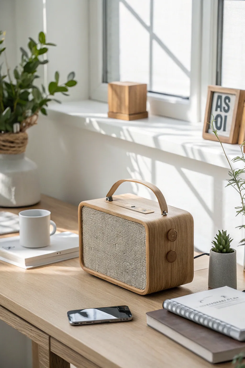 Transform your workspace into a Sound Sanctuary with the perfect blend of minimalist design and enchanting tunes.