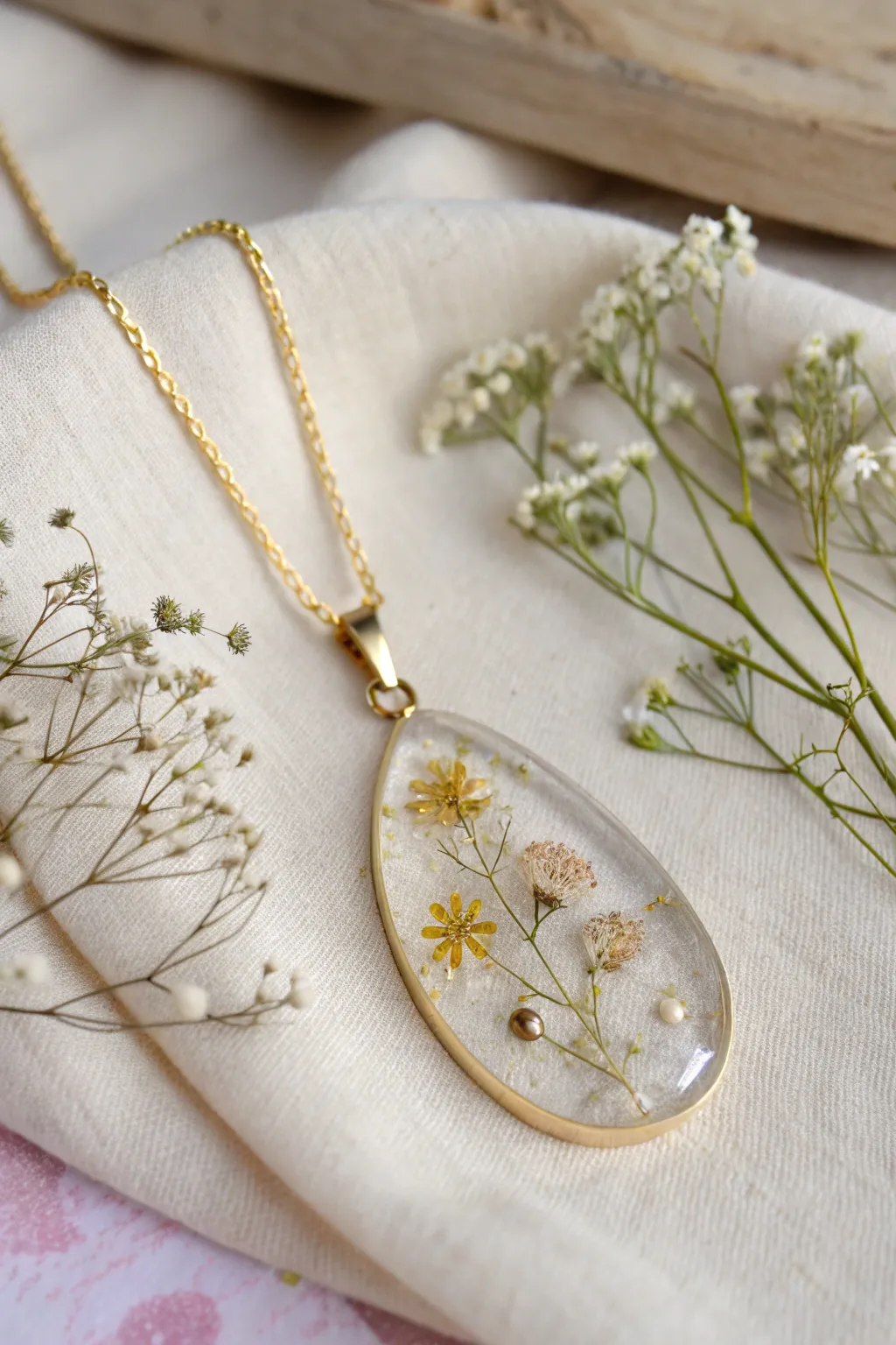 Embrace nature's elegance with handcrafted resin jewelry, where creativity meets shimmering allure.