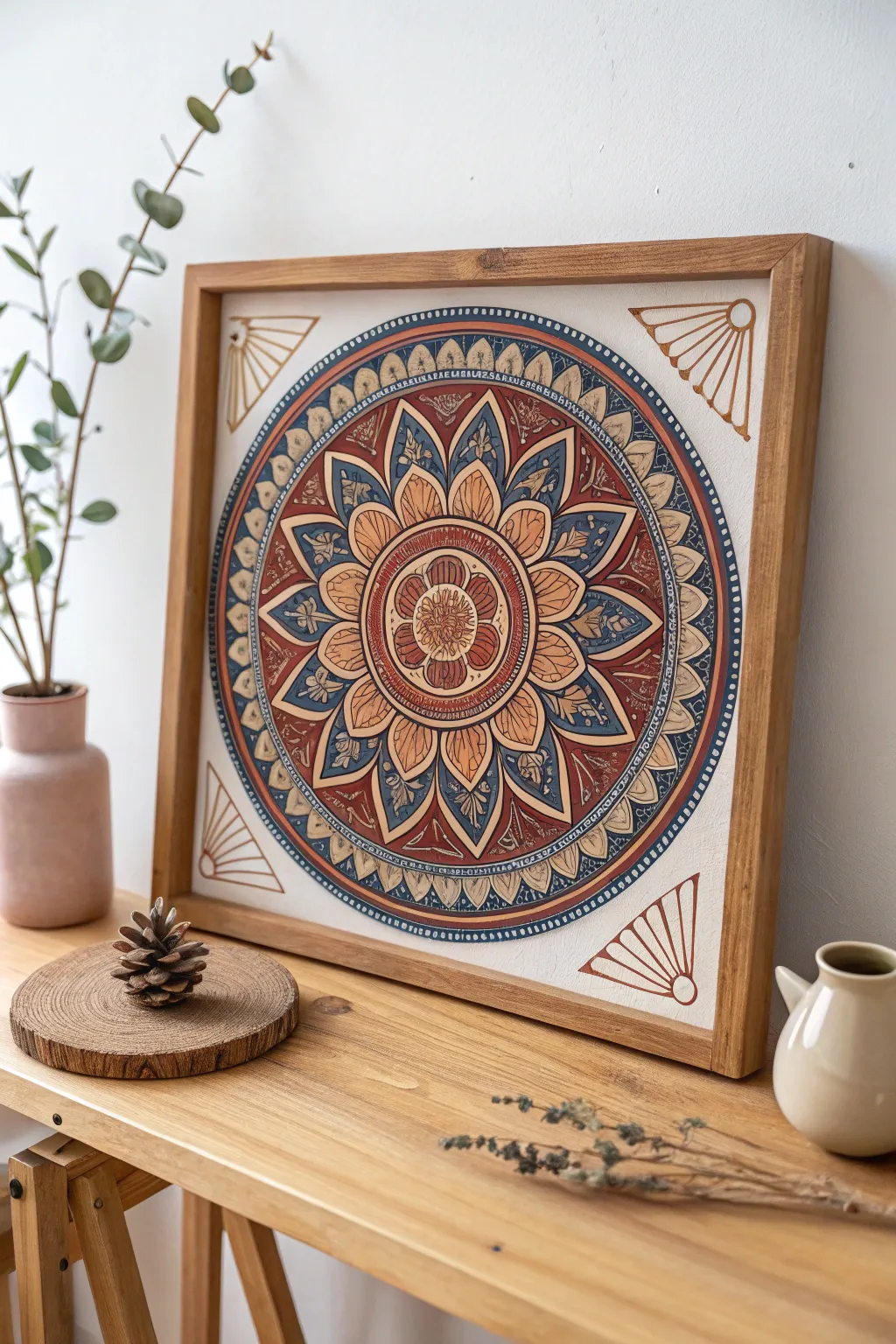 Discover tranquility and cultural richness in this Aztec-inspired mandala masterpiece—a perfect blend of tradition and minimalism.