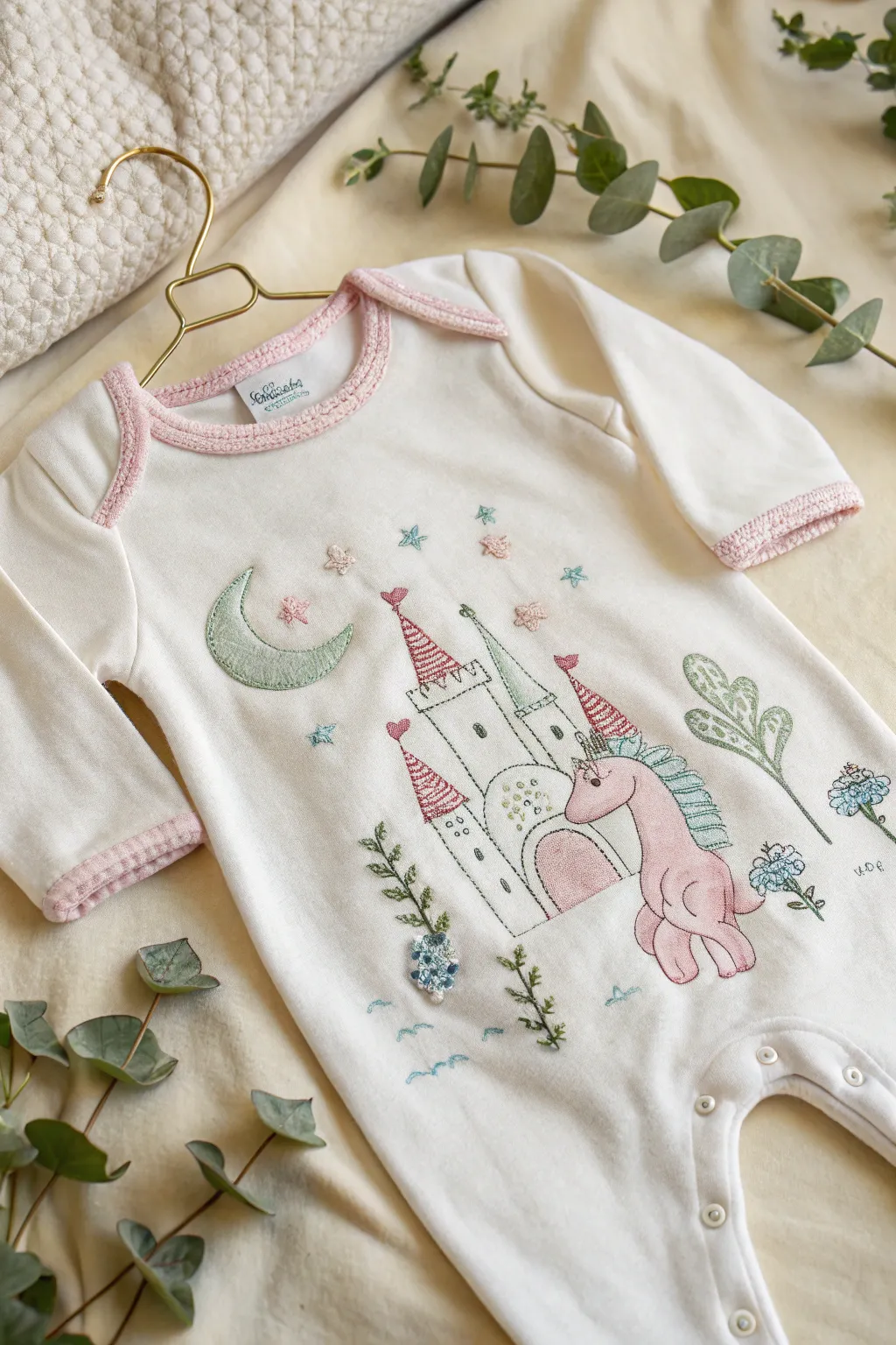 Enchant your little one's world with fairytale-inspired embroidery that sparks imagination and dreams.