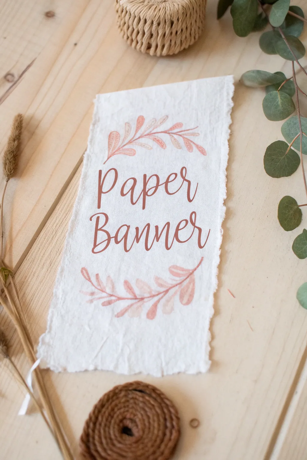 Craft heartfelt messages with Scandinavian simplicity and boho charm for your baby shower banner.