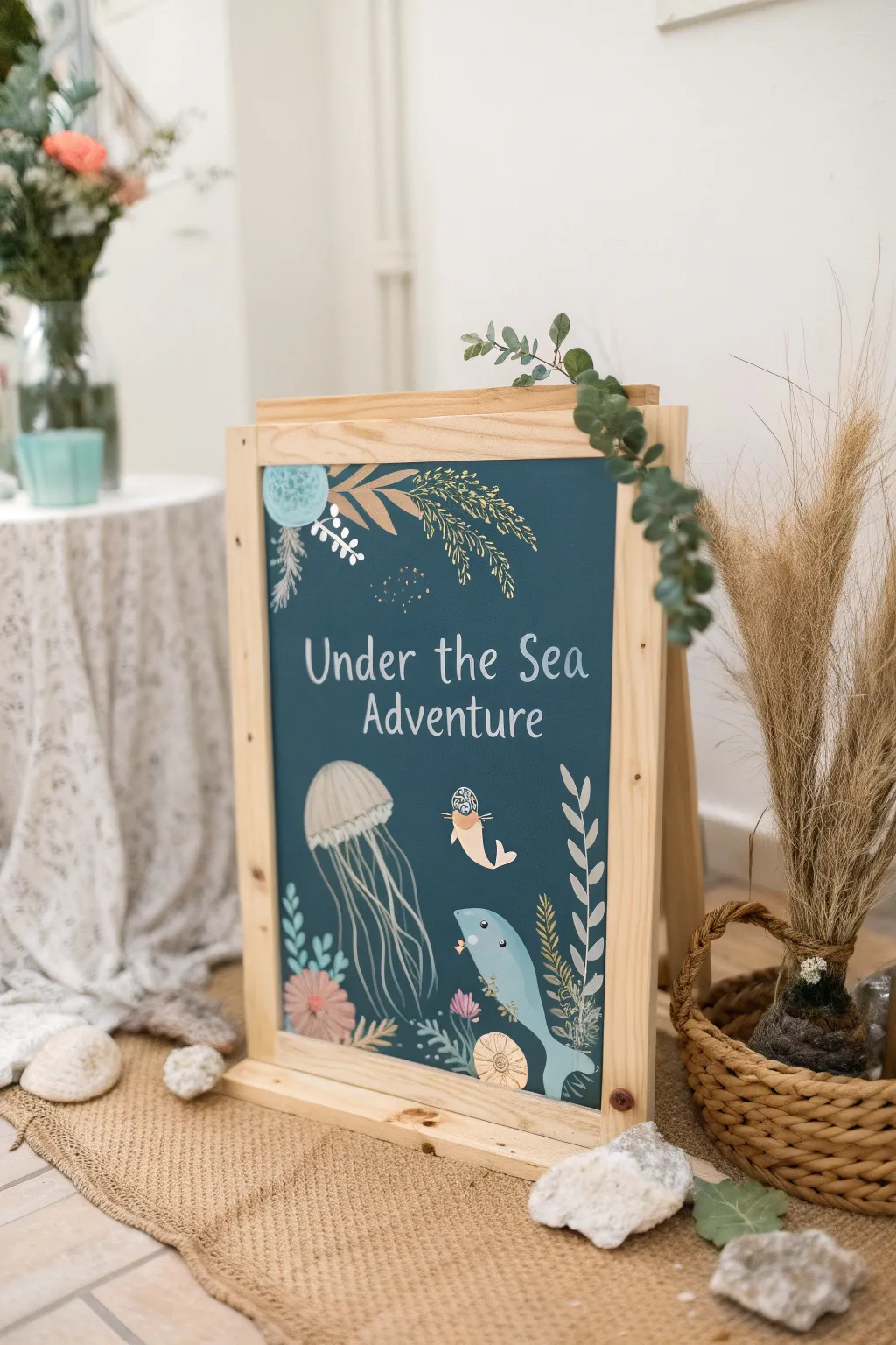 Embark on an undersea journey with this enchanting birthday board, perfect for little explorers.