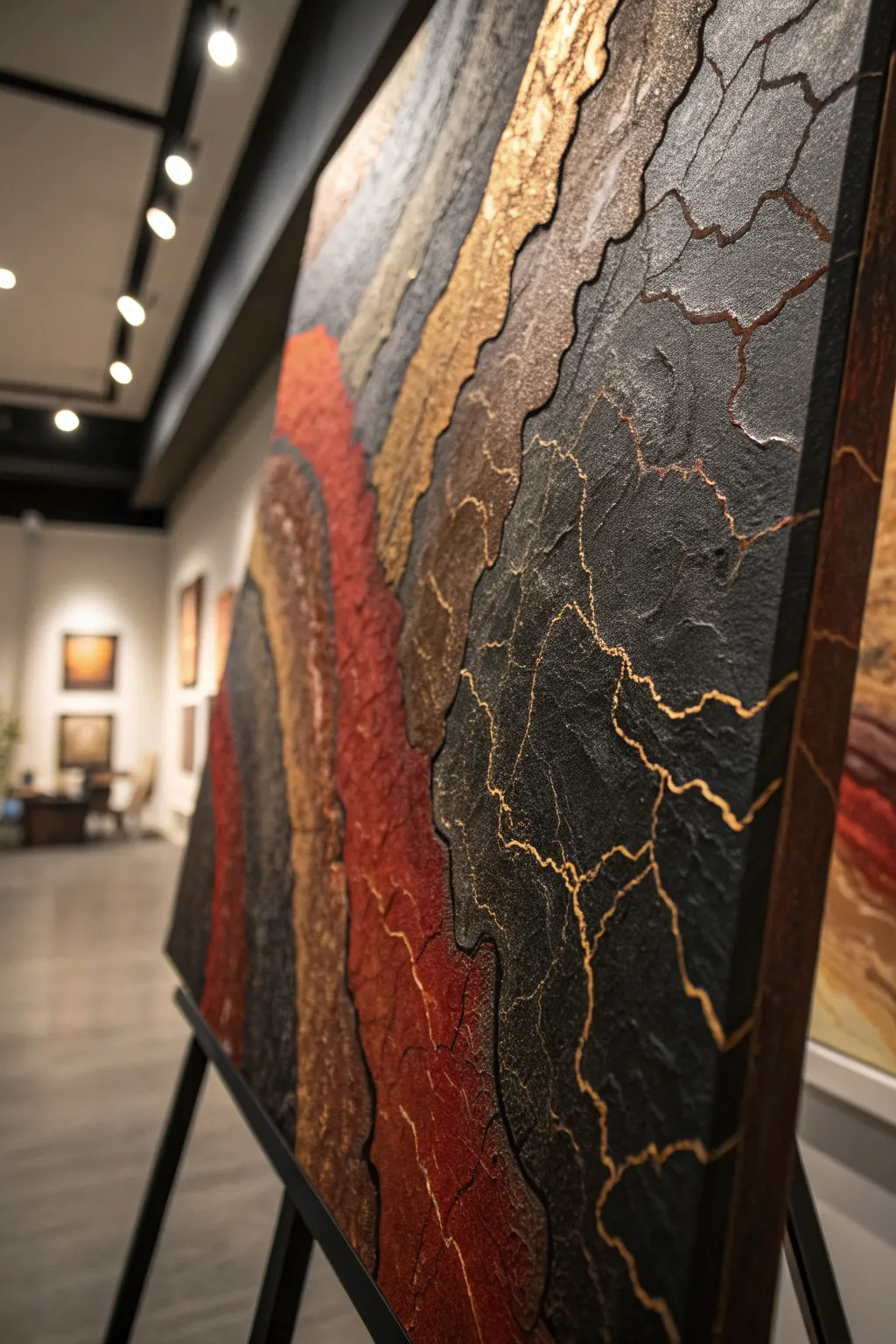 Dive into the depths of art with layered textures that command attention and provoke curiosity.
