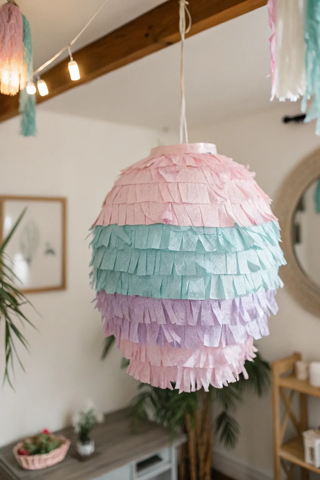 Transform your celebration with a stunning layered fringe balloon pinata, where craftsmanship meets beauty.