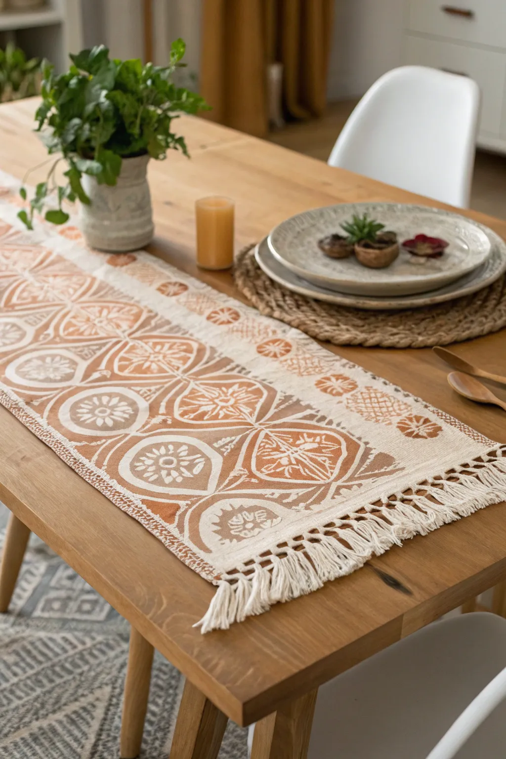 Elevate your dining experience with the natural elegance of handcrafted batik placemats.