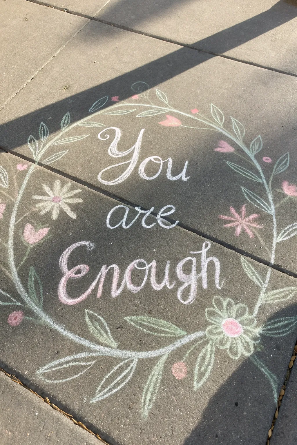 Brighten someone's day with a simple yet powerful message. ✨ #PositiveAffirmations #ChalkArt #MinimalistBeauty