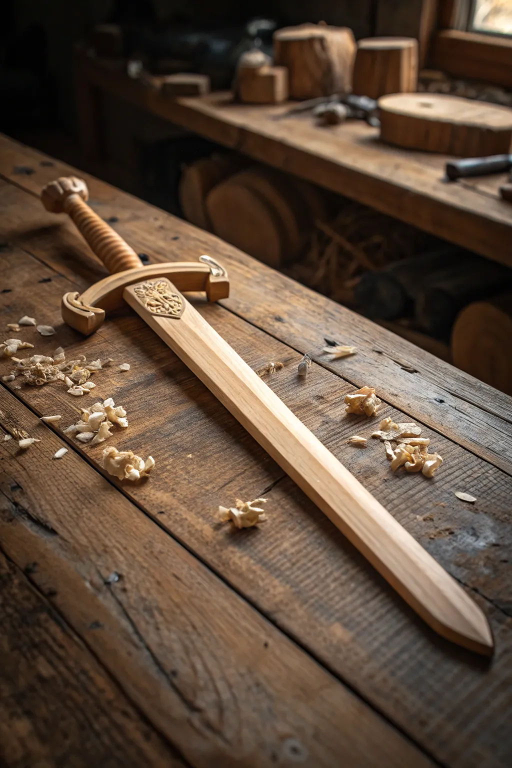 Ignite the imagination with a handcrafted wooden sword, perfect for young adventurers.