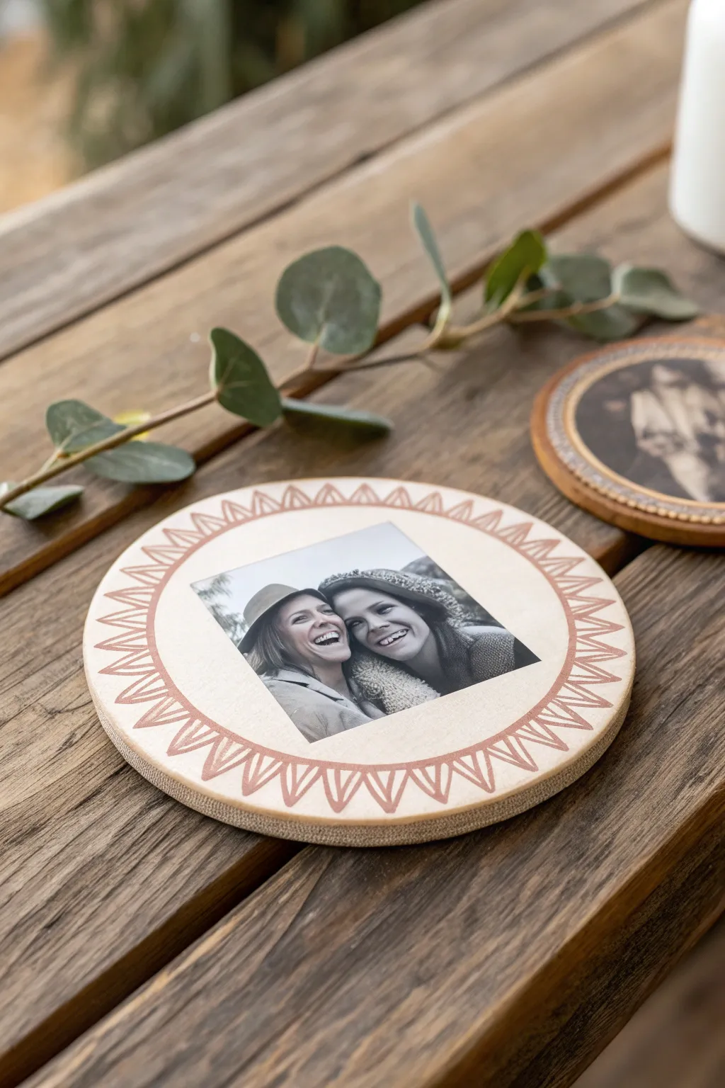 Crafted with love: A friendship coaster that brings joy and style to every coffee break.