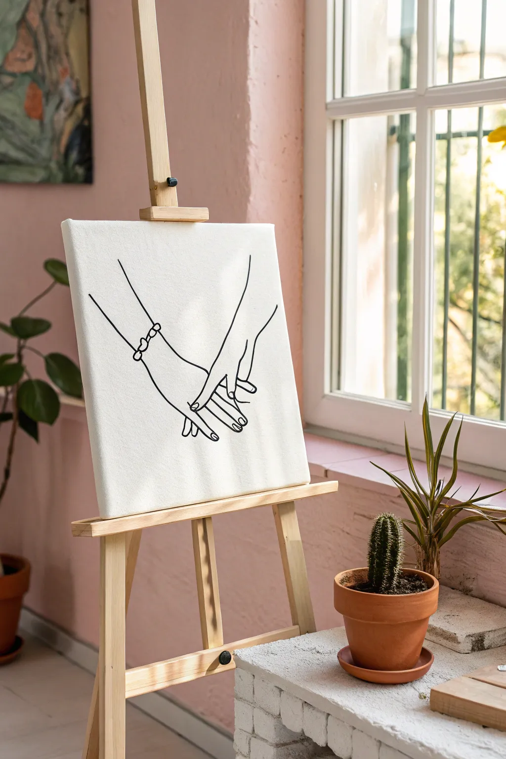 Capture the essence of friendship with minimalist line art—simple, profound, and beautifully crafted.