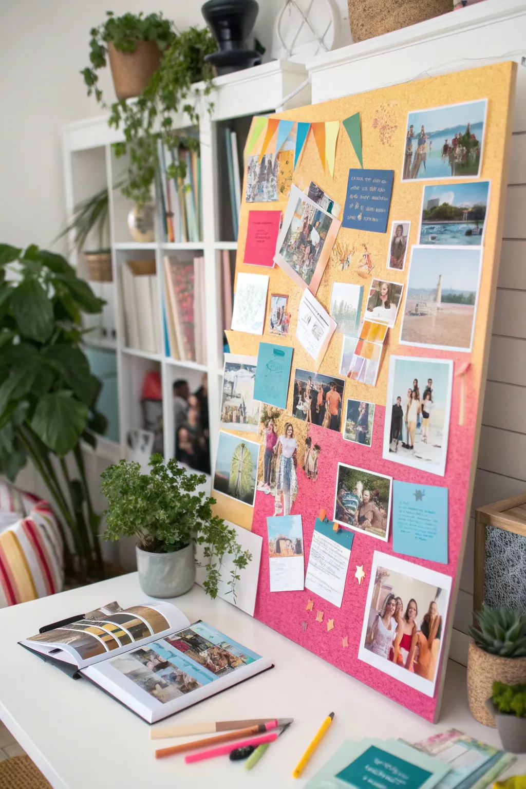 Crafting a vision board together is an inspiring birthday activity.