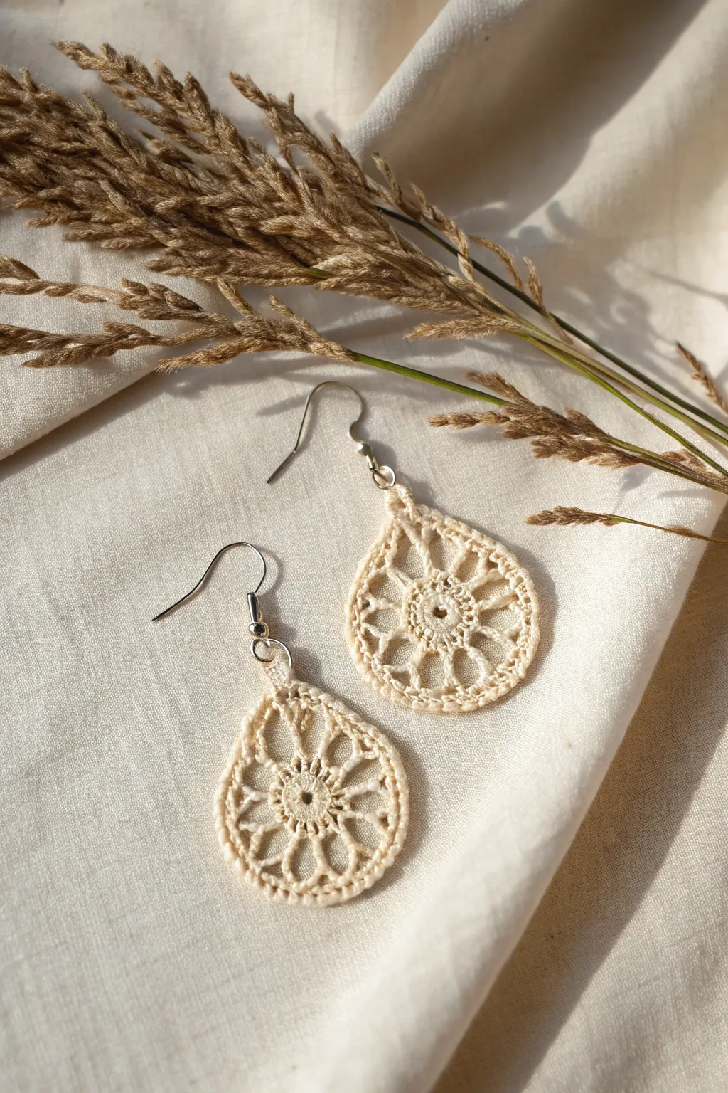 Elevate your style with these handcrafted boho crochet earrings – simplicity meets elegance.