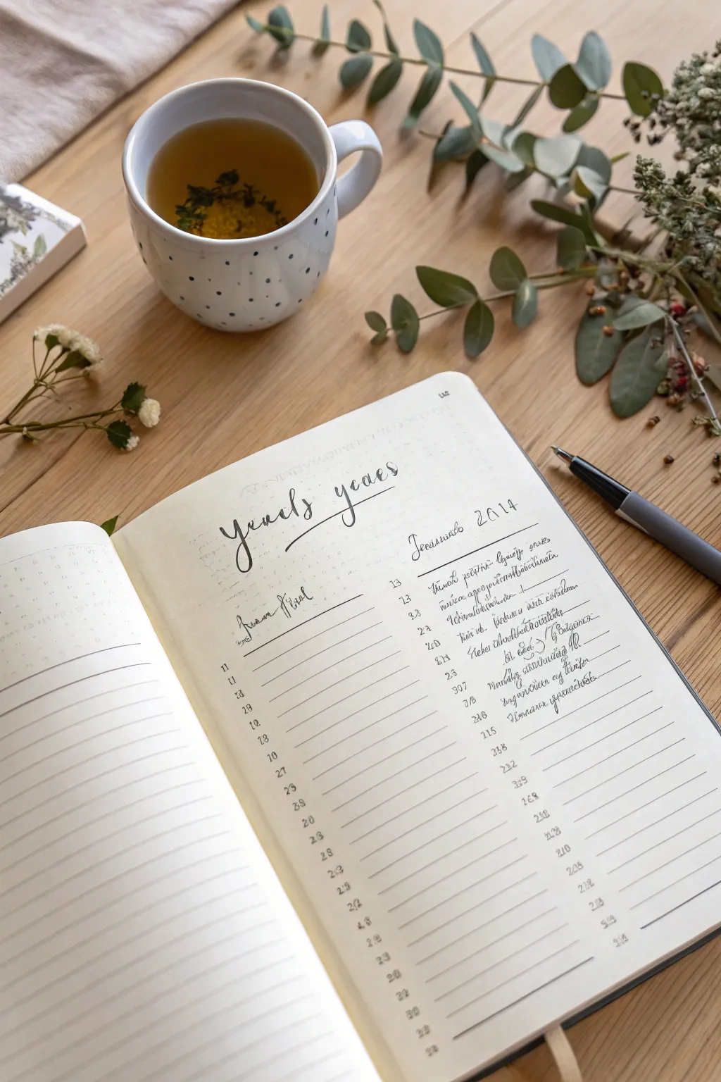Track your reading journey with elegance: a minimalist book journal to capture your yearly stats overview.