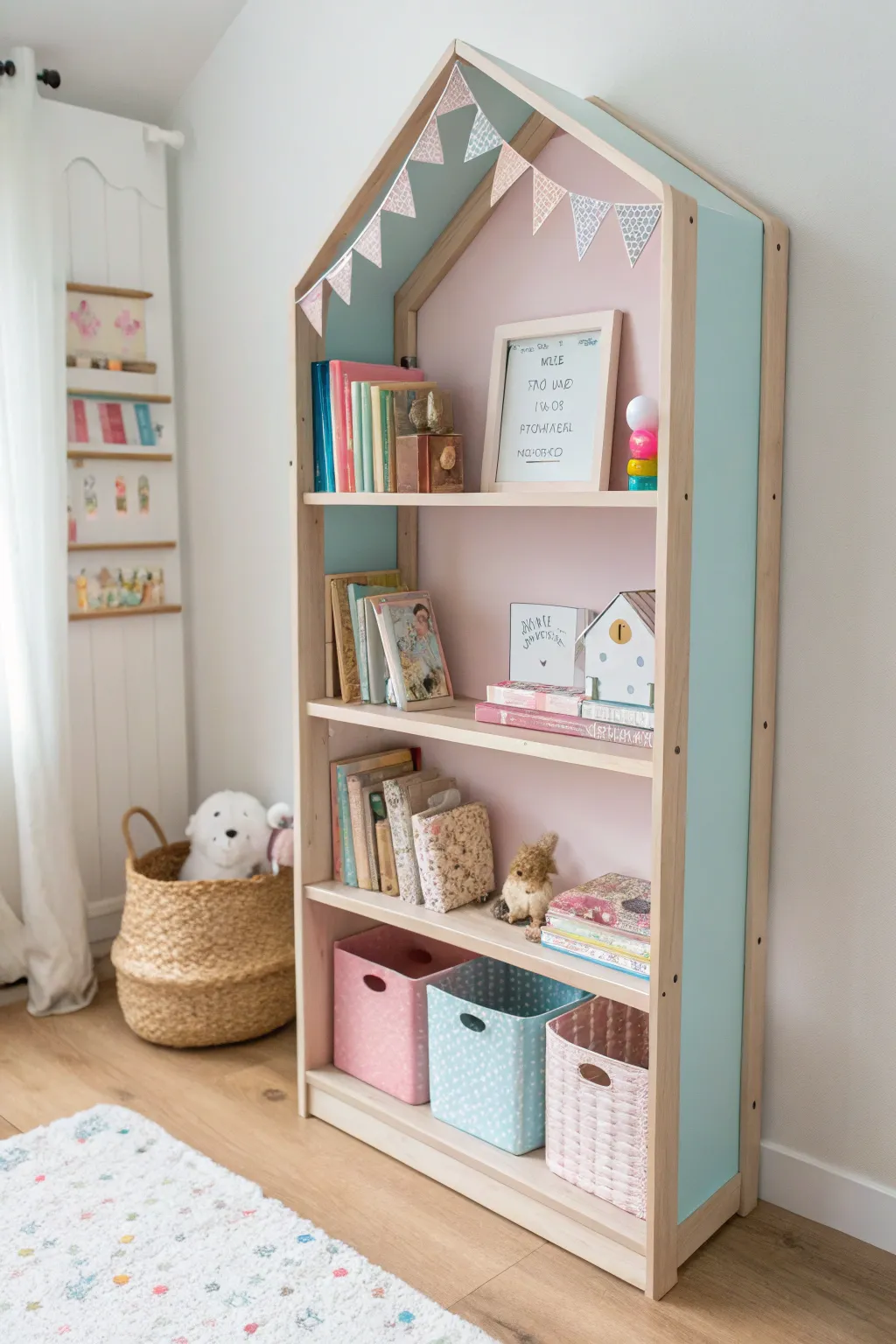 Whimsy and wonder: Pastel hues bring life to your child's reading nook.