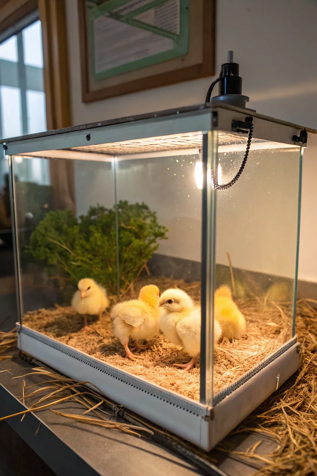 Transform your old aquarium into a brooder: a clear view of growth and innovation.