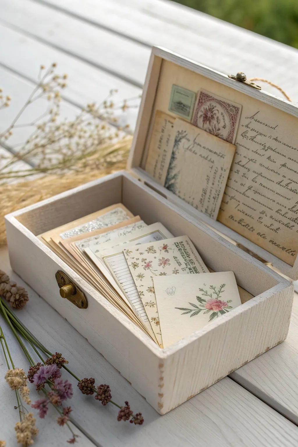 Travel back in time with vintage postcard boxes—perfect for capturing memories in your journal.