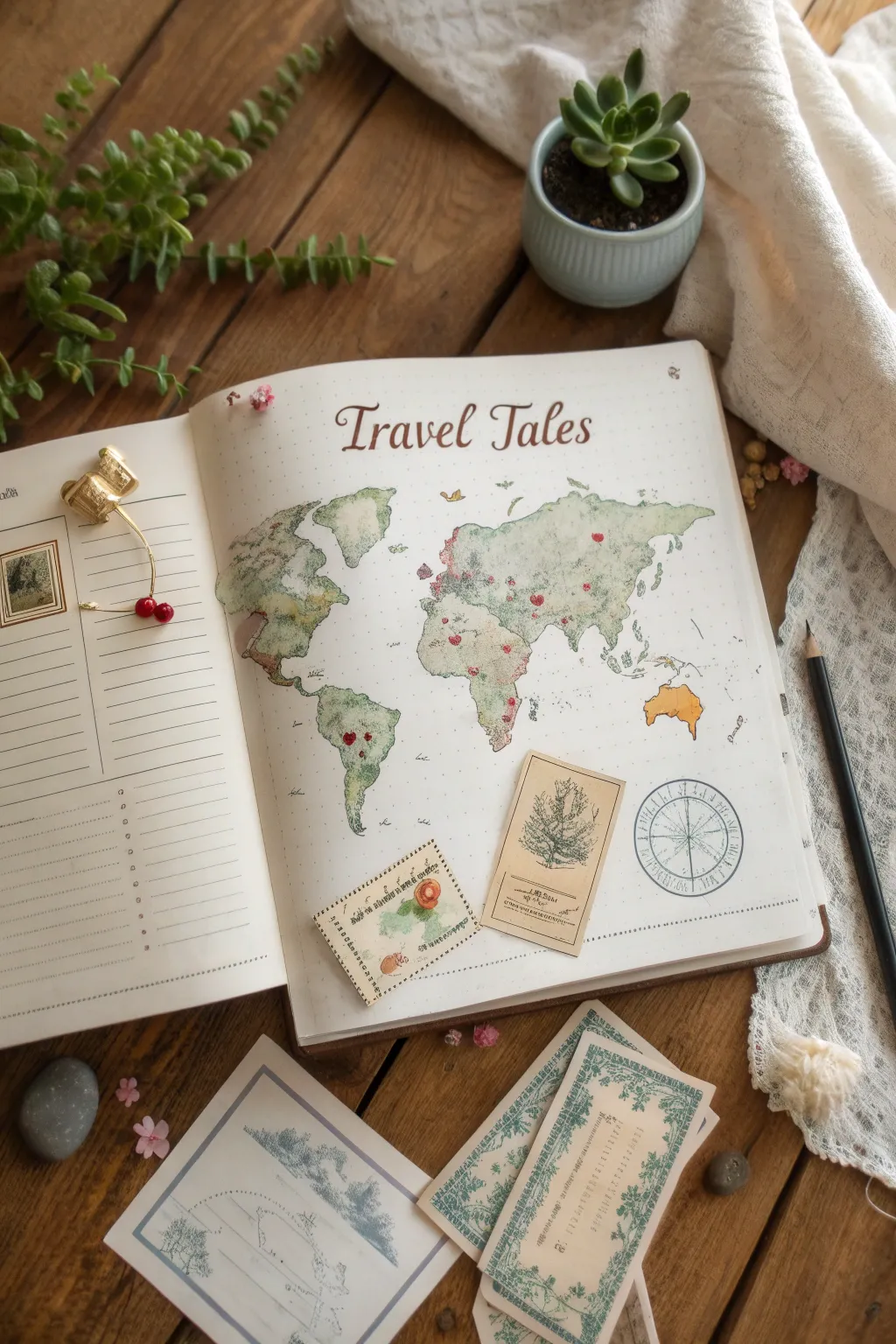 Capture your adventures with a touch of creativity and elegance. #TravelTales #BulletJournal