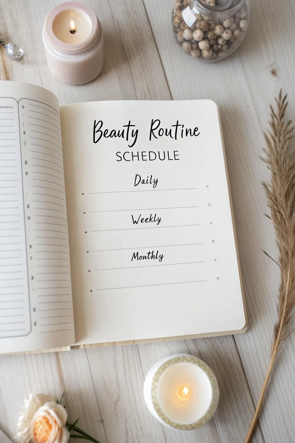 Elevate your self-care ritual with a serene beauty routine schedule 🌿✨