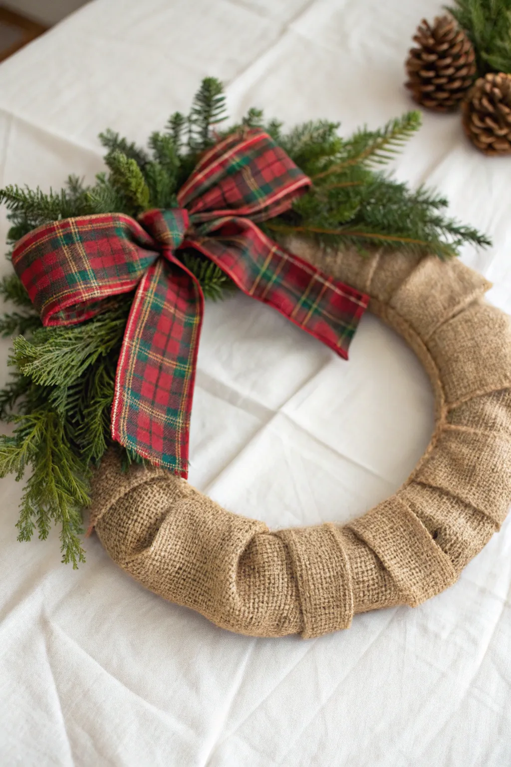 Embrace cozy elegance with a touch of plaid charm.