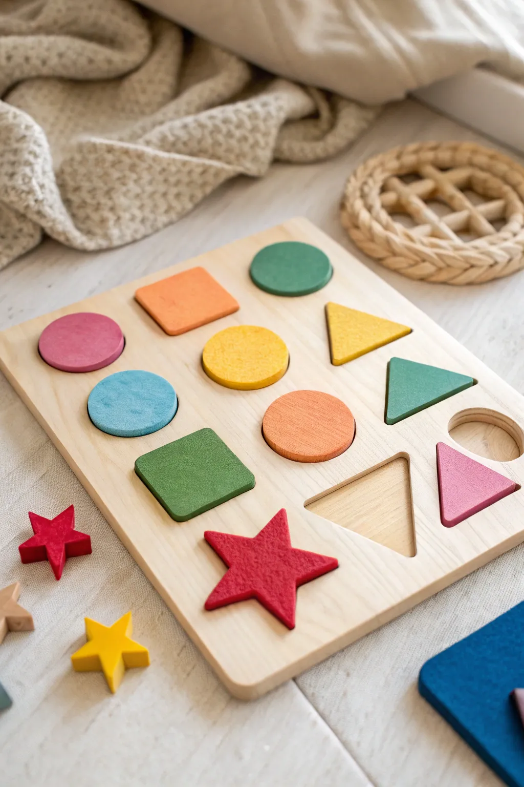 Unlock endless fun with this Scandinavian-inspired shape sorting busy board! 🌟 #MinimalistPlay #CraftedWithLove