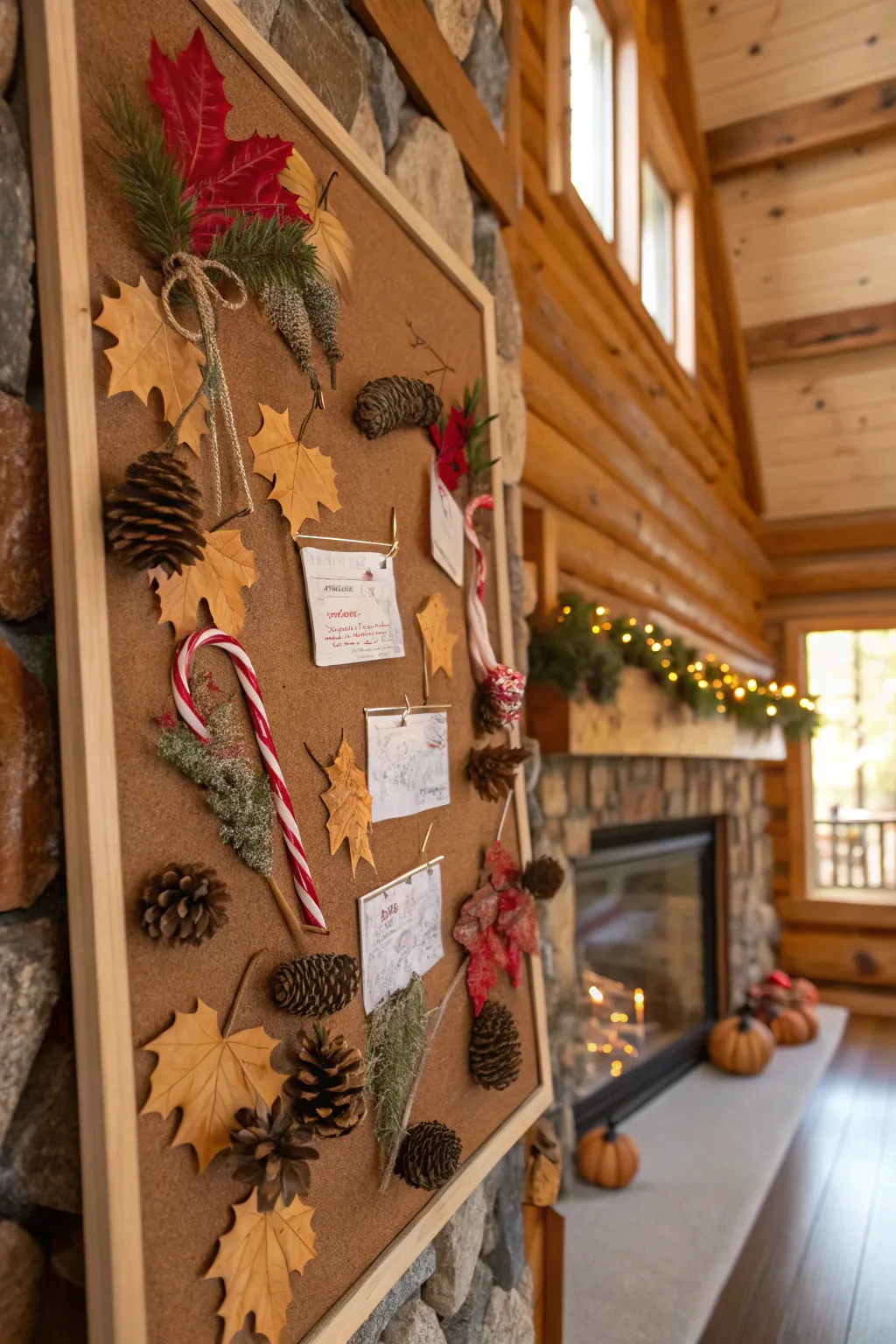 Combine nature and candy canes for rustic charm.