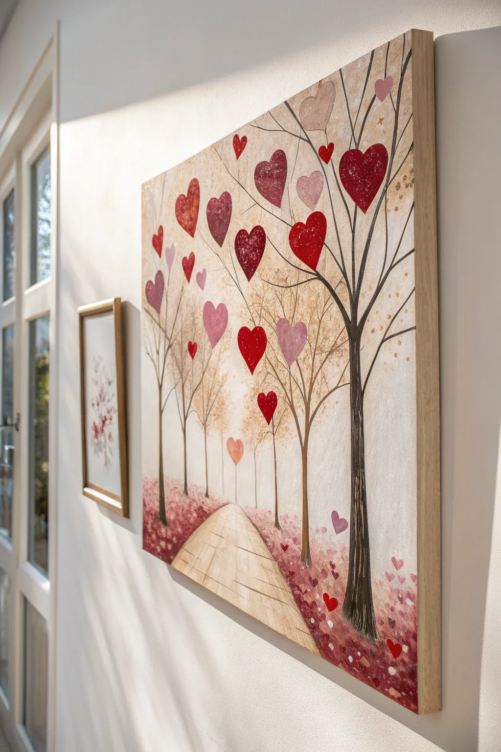 Step onto the Lover's Path: A minimalist journey through love in shades of red and pink.
