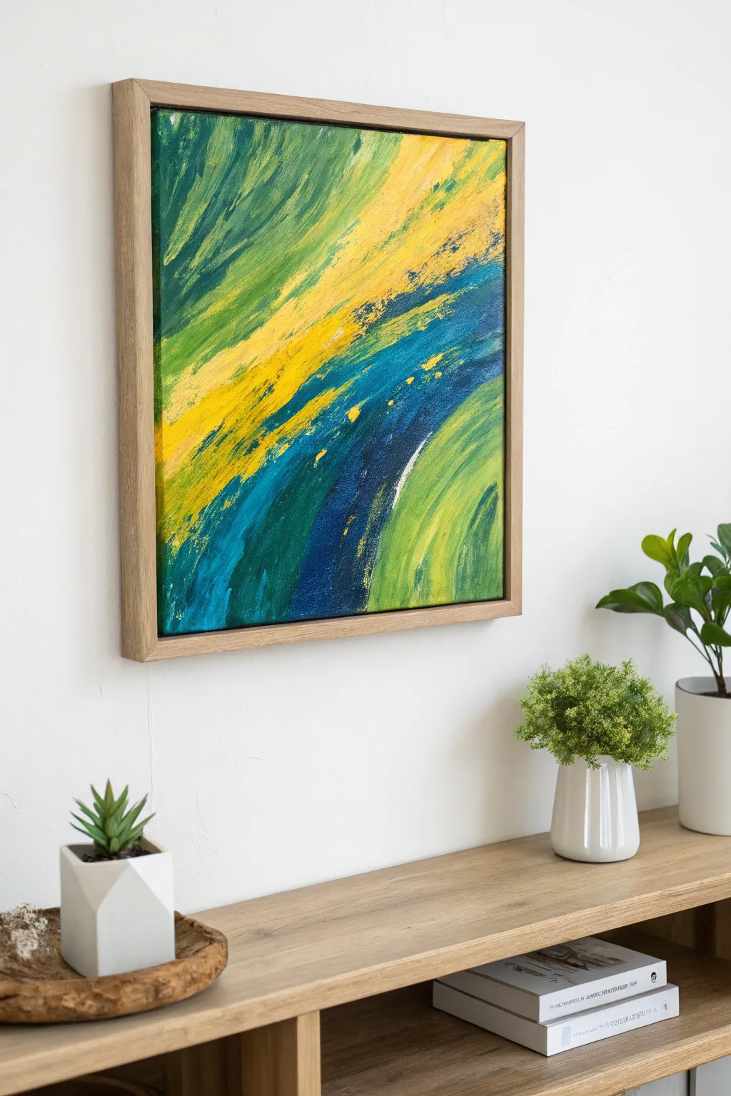 Embrace the essence of spring with bold strokes and vibrant hues on canvas.