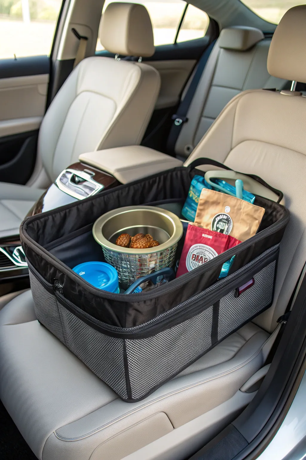 Travel in style with your furry friend: The ultimate pet-friendly car basket.