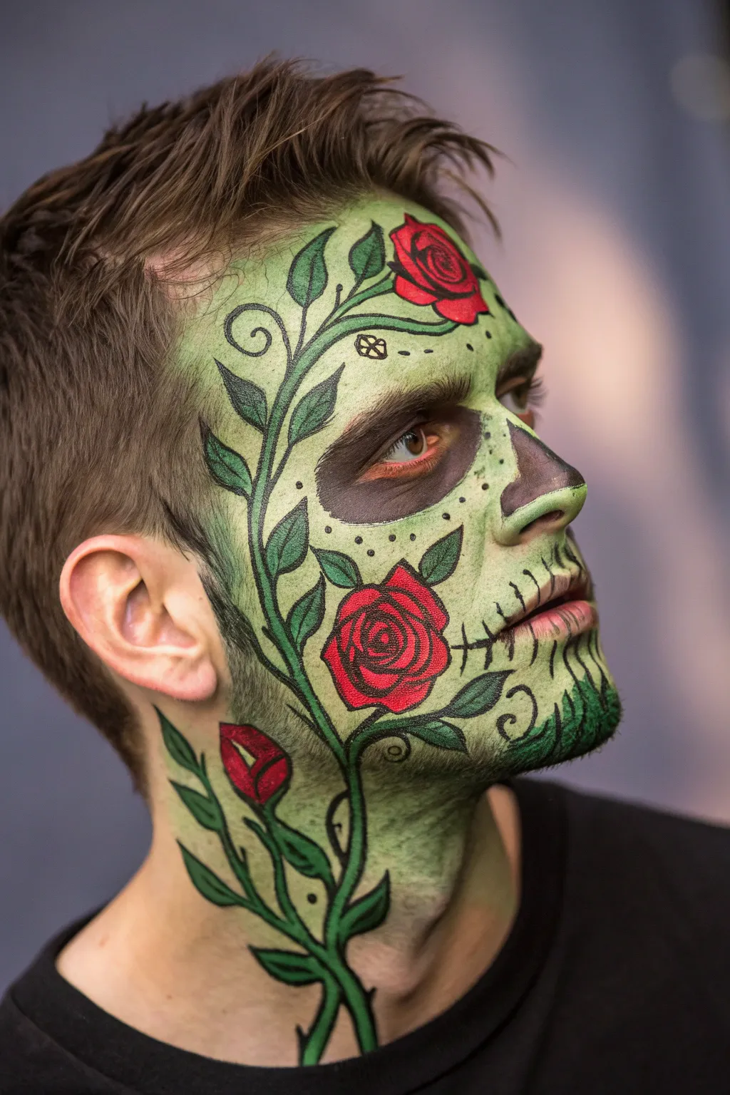 Discover the allure of the undead with a floral twist: where spooky meets stunning!