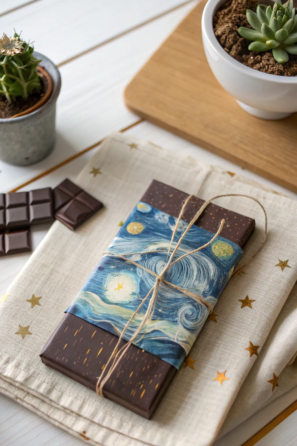 Elevate your gift-giving with art-inspired chocolate wraps. A touch of sophistication for the art lover in your life.