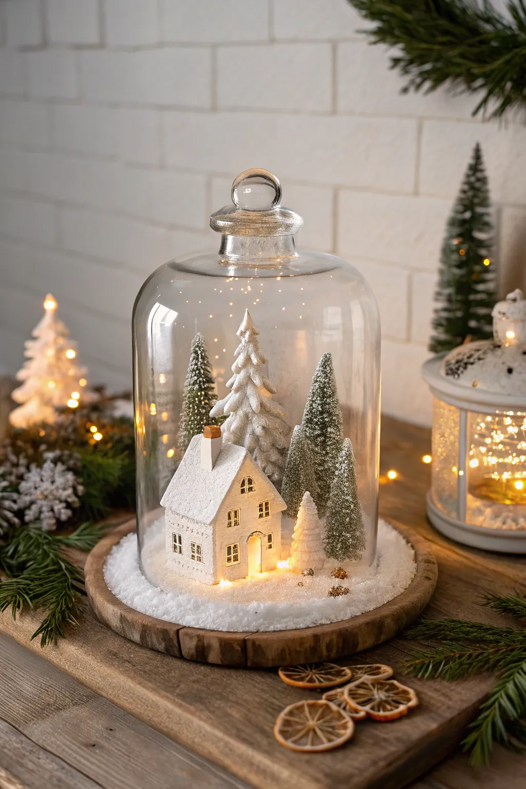 Capture the magic of a snowy Christmas village in a jar—where simplicity meets festive charm.
