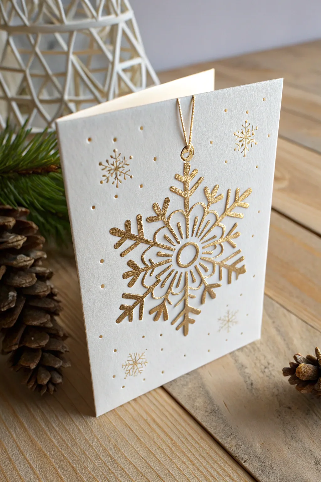 Elevate your holiday greetings with a card that doubles as a timeless ornament. 🎄✨