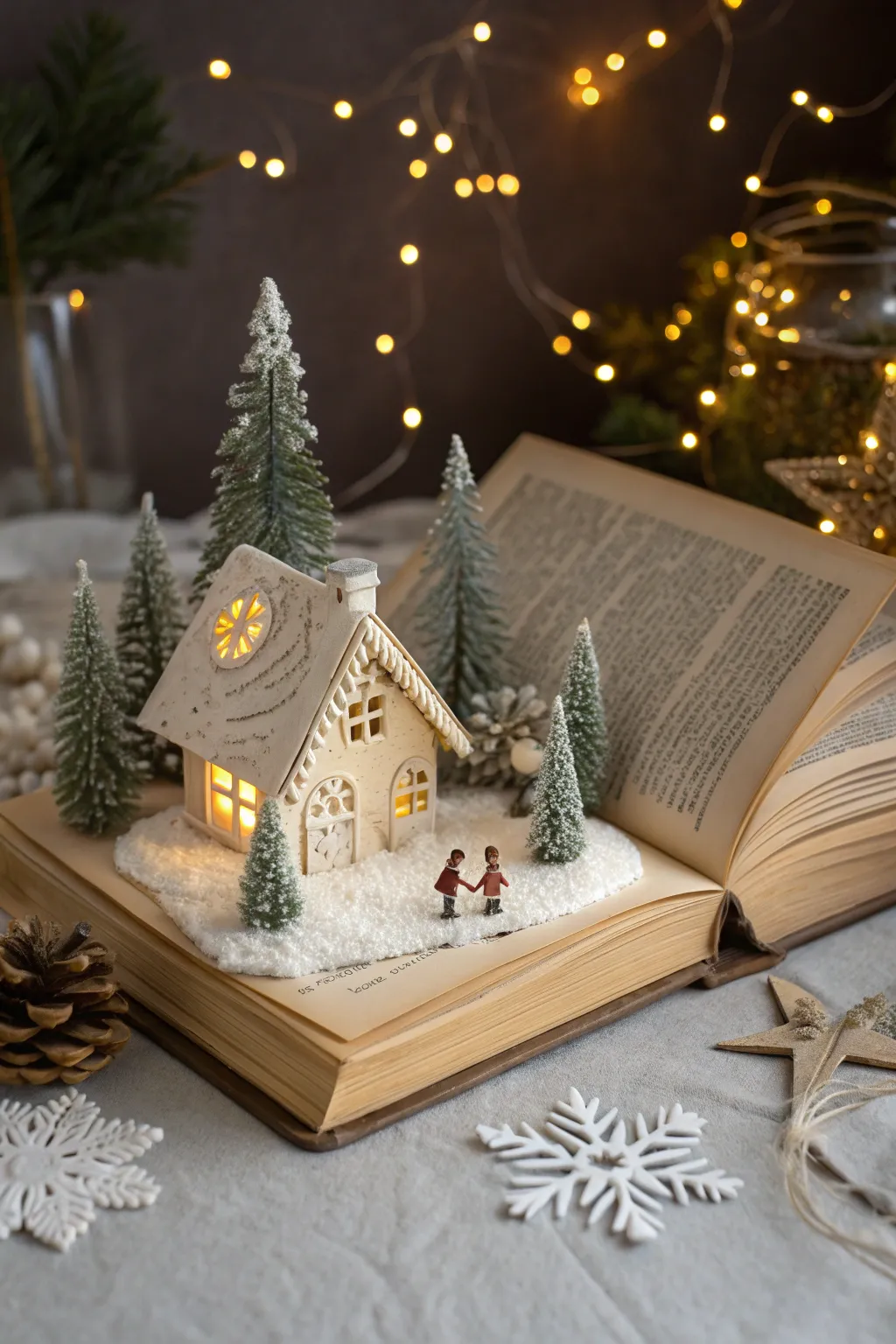 Step into a winter wonderland with this enchanting Christmas storybook diorama, where every page brings holiday magic to life.