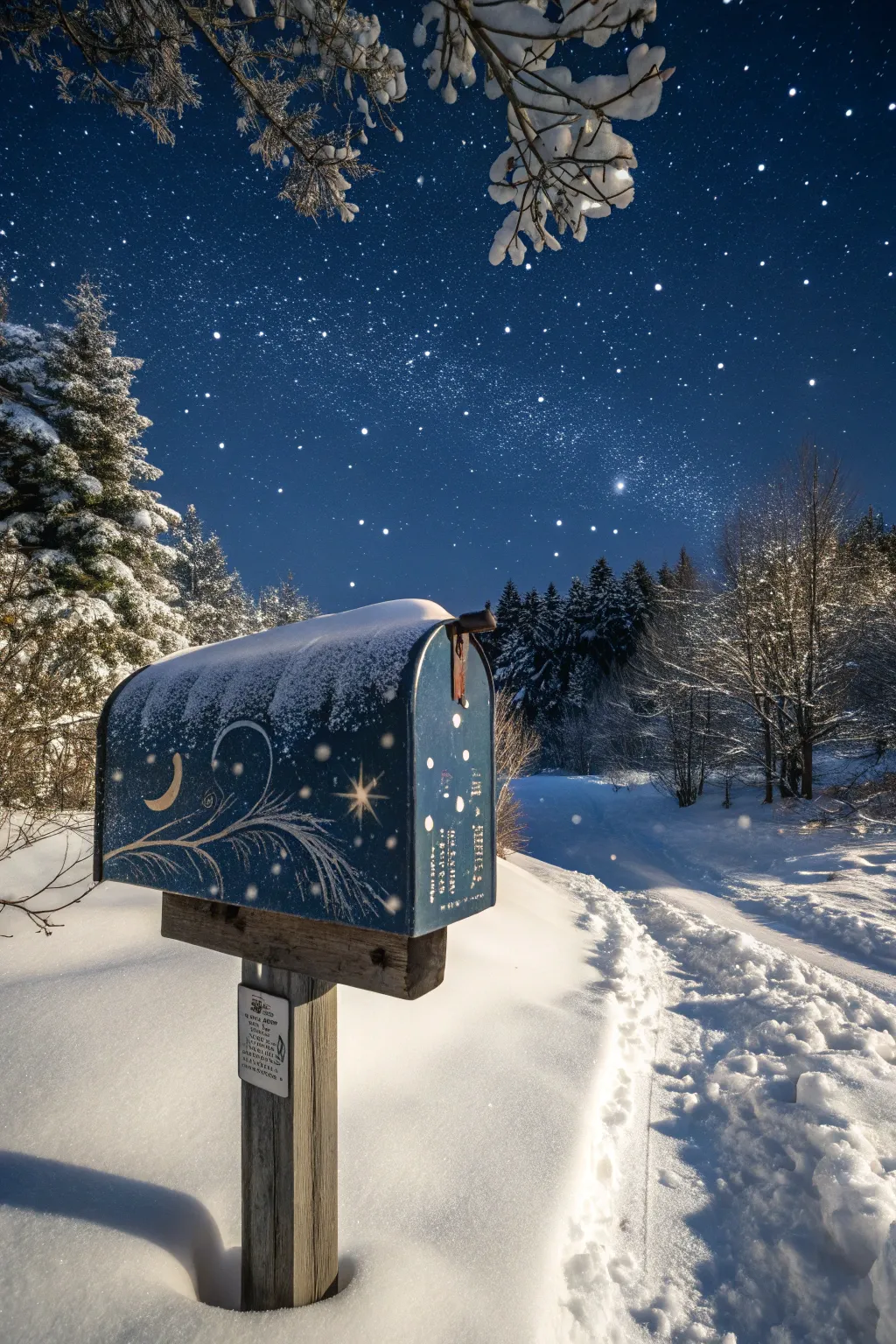 Add whimsy to your mailbox with a twinkling starry night cover.