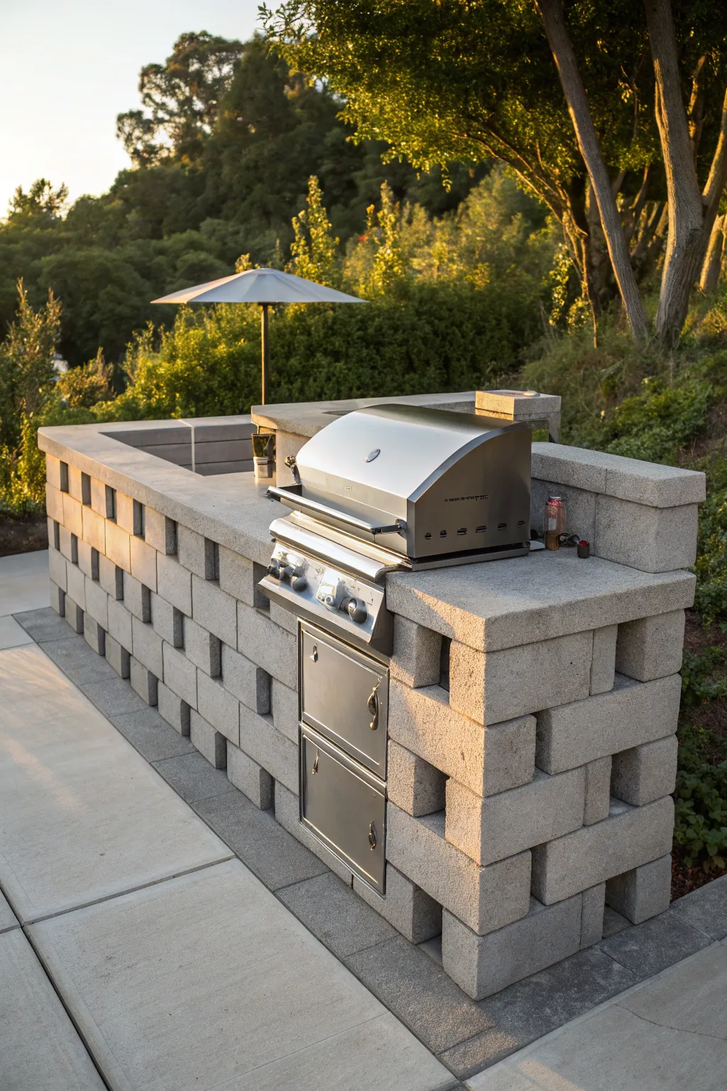 Elevate your grilling game with a cinder block masterpiece.