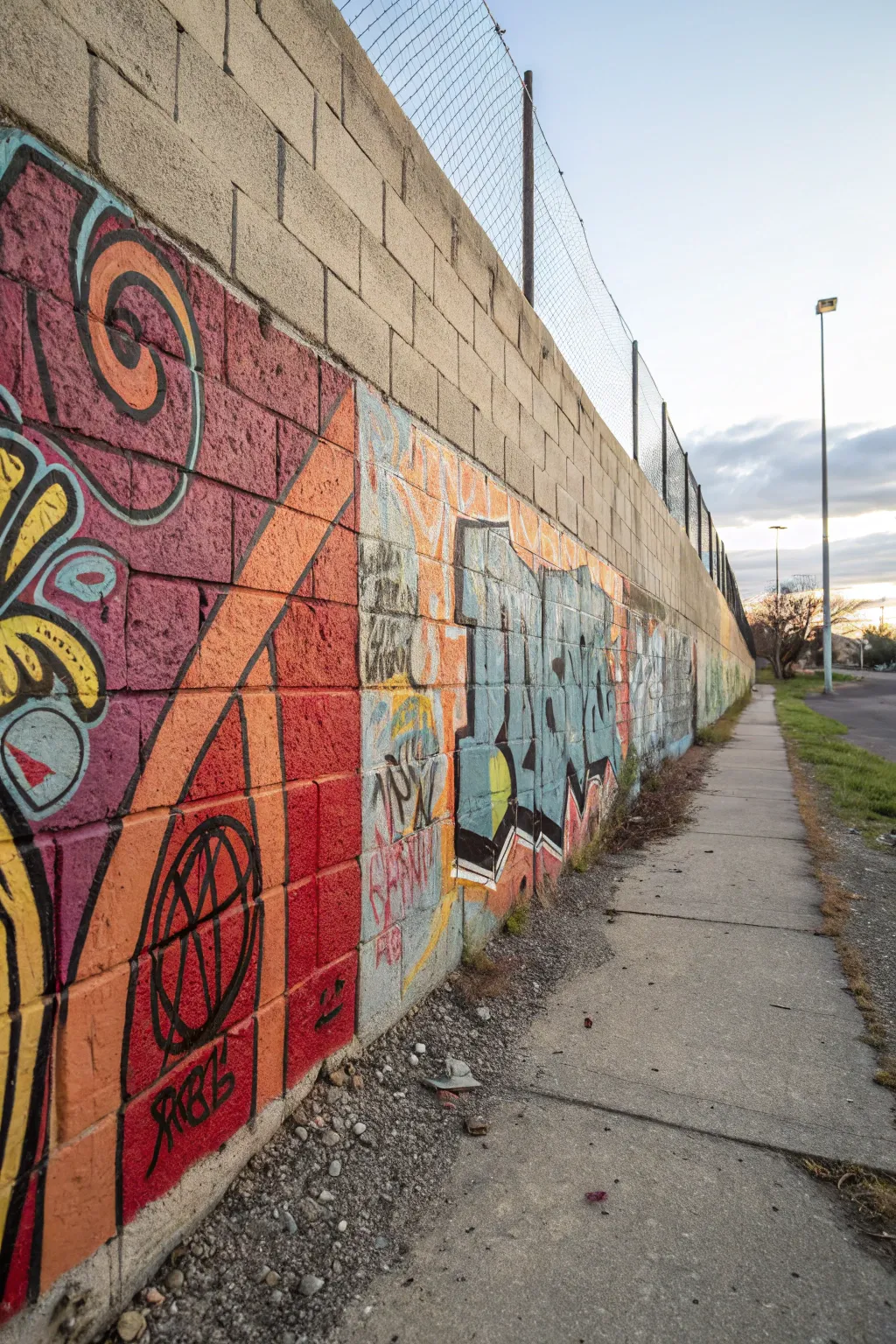 Unleash your creativity with graffiti-inspired cinder block art.