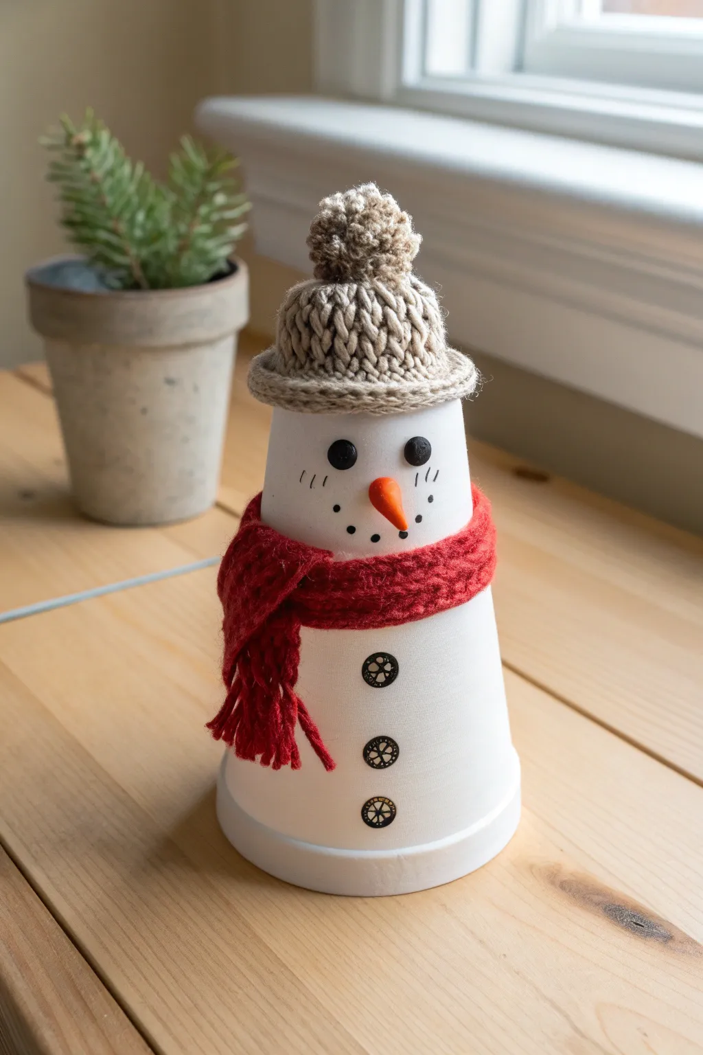 Craft charming foam cup snowmen for a cozy classroom Christmas!