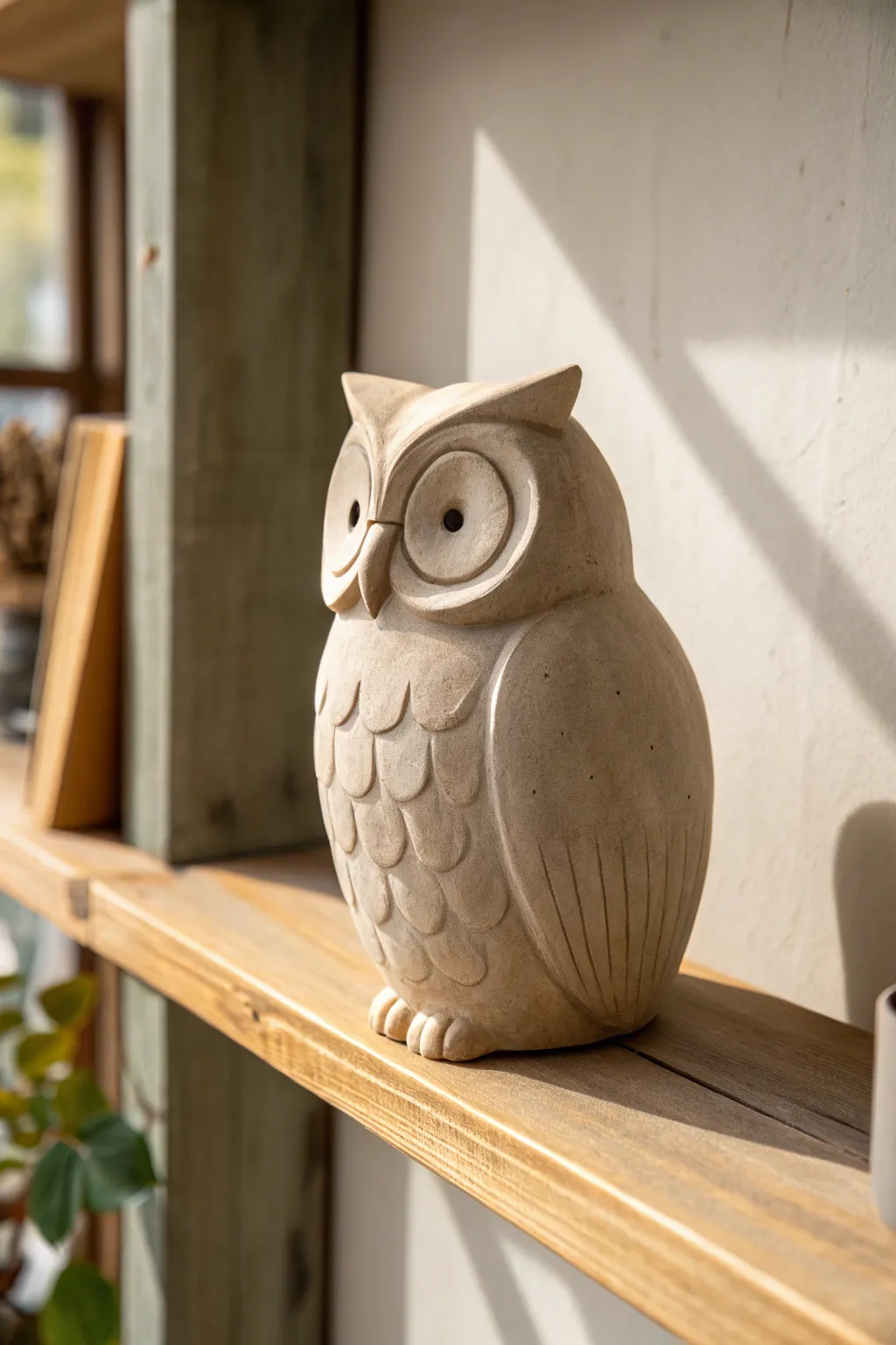 Embrace the mystery and wisdom of nature with this minimalist clay owl, a perfect blend of Scandinavian simplicity and Boho charm.