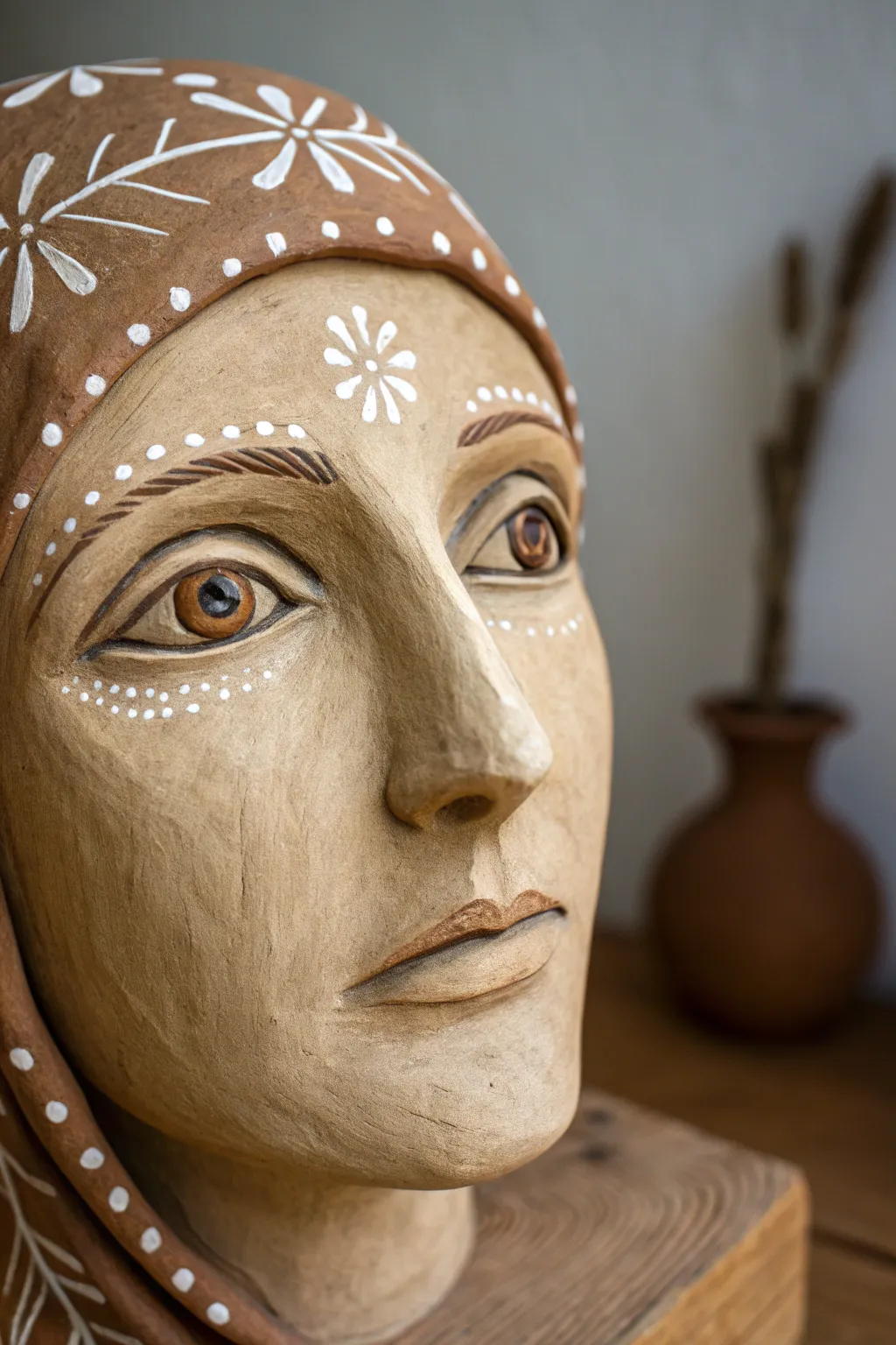 Emotive Eyes: Where Clay Captures the Soul's Gaze.