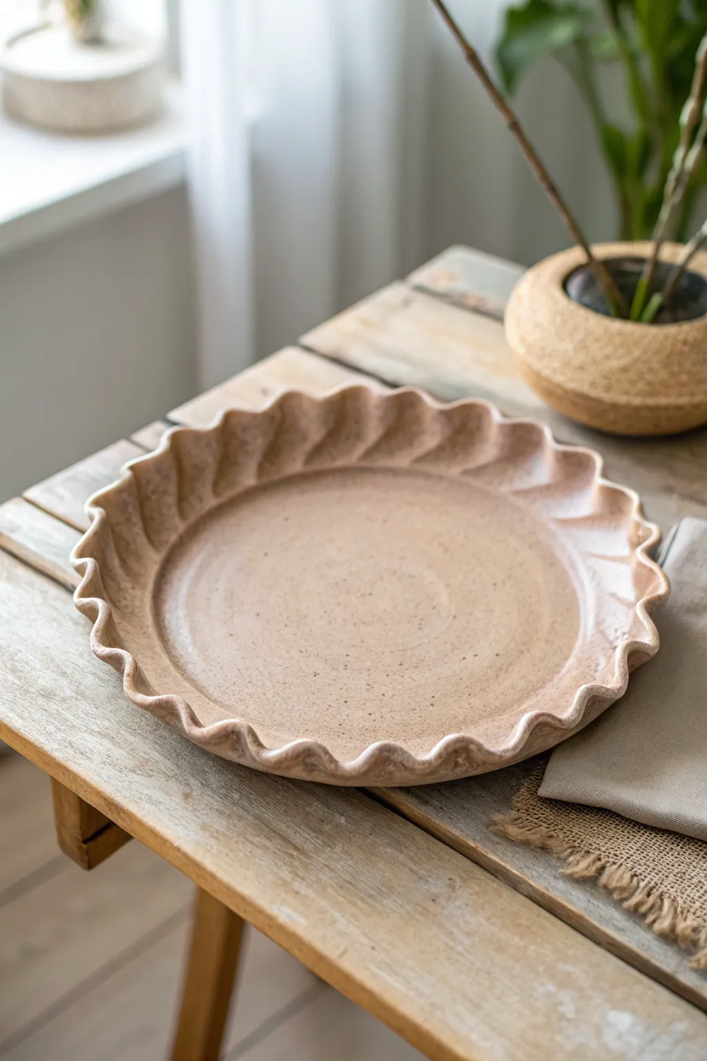 Embrace the waves: Add a touch of nature to your dining with uniquely crafted clay plates.