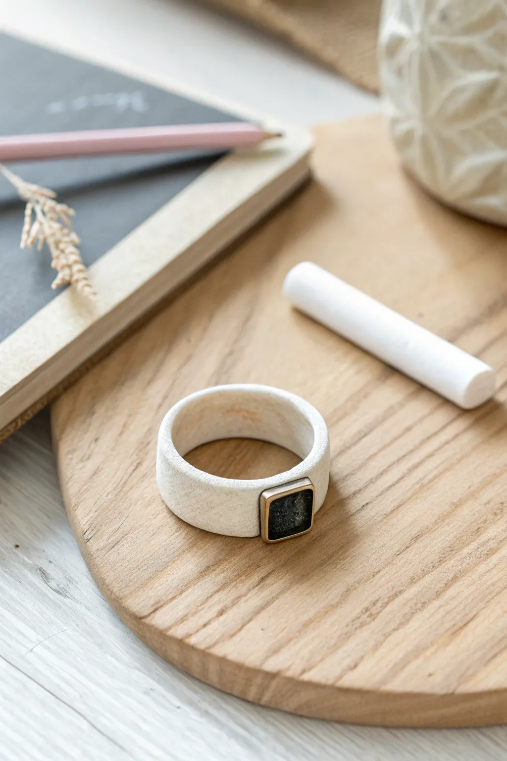 Craft your own reminder with this elegant DIY clay ring, blending minimalist design with practical charm.